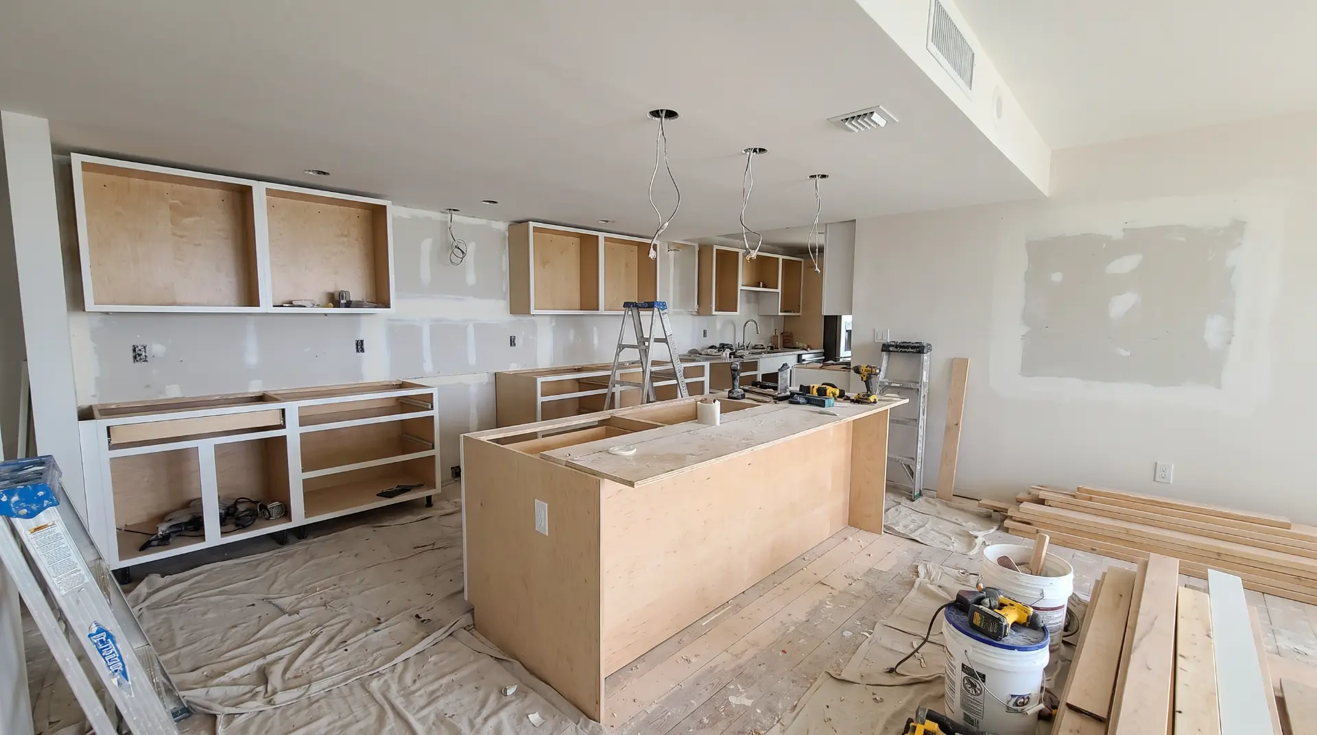 Coastal Marble Kitchen — before
